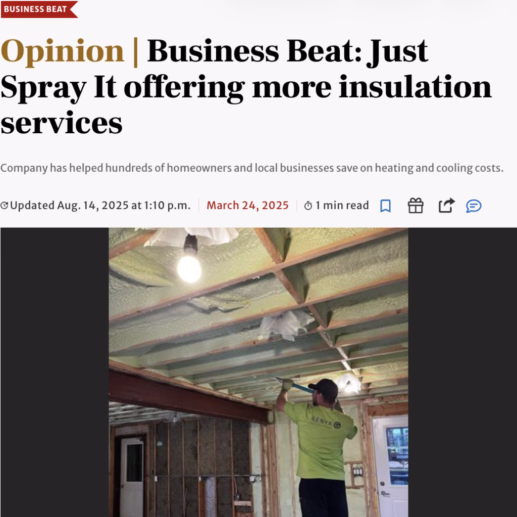 The Peterborough Examiner featured Just Spray It in their Business Beat Article
